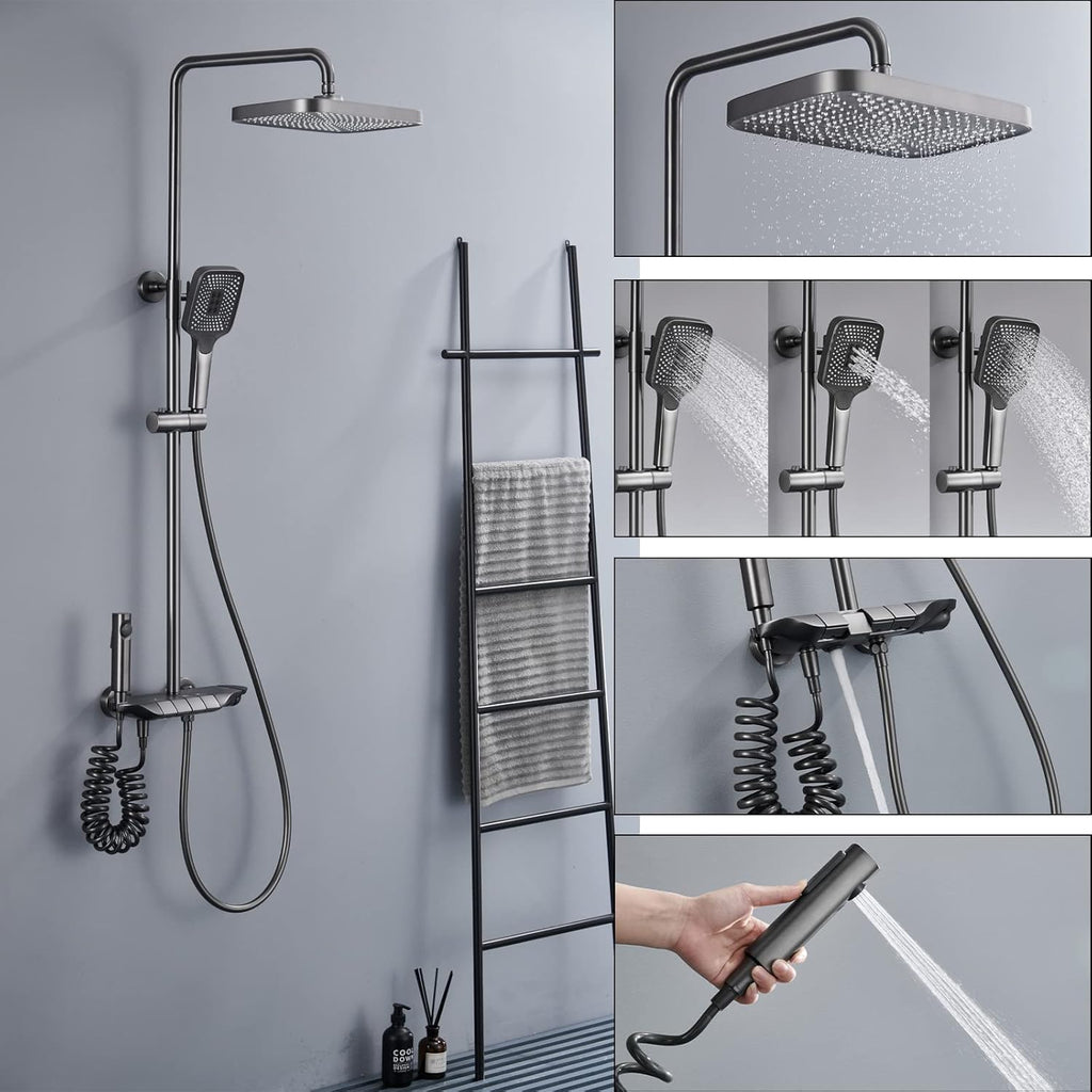 "Piano Bathroom Fittings Set – Includes Basin Mixer Tap Wa,ll- Complete Bathware Kit"